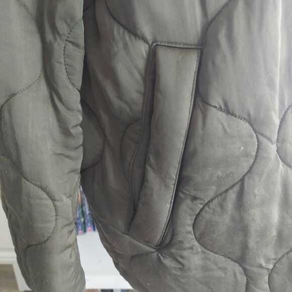 All Saints Hayes Quilted Jacket - Size XS Olive Green - Picture 9 of 15
